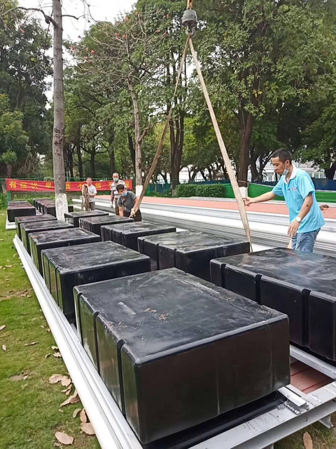 aftersale service - installation of HDPE floating jetty